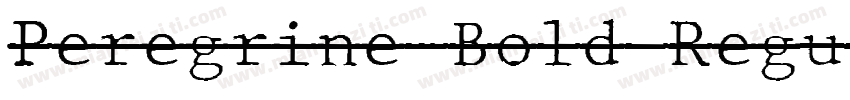 Peregrine-Bold Regul字体转换